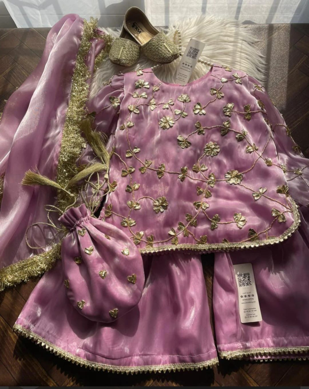Lilac gota by odhni by Emaan