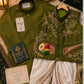Little Baraati - Olive Green 3pc