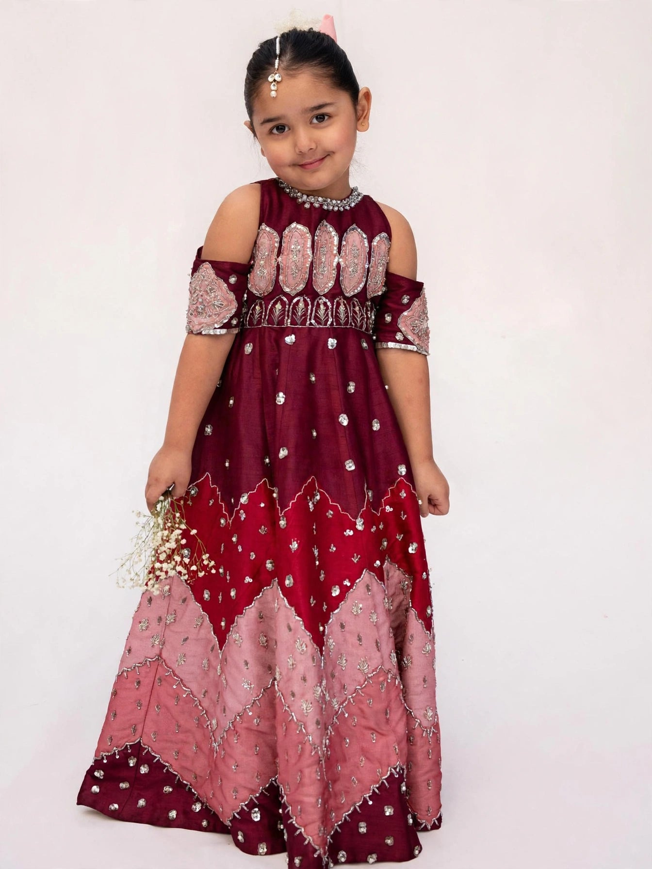 Haniya maroon 3pc