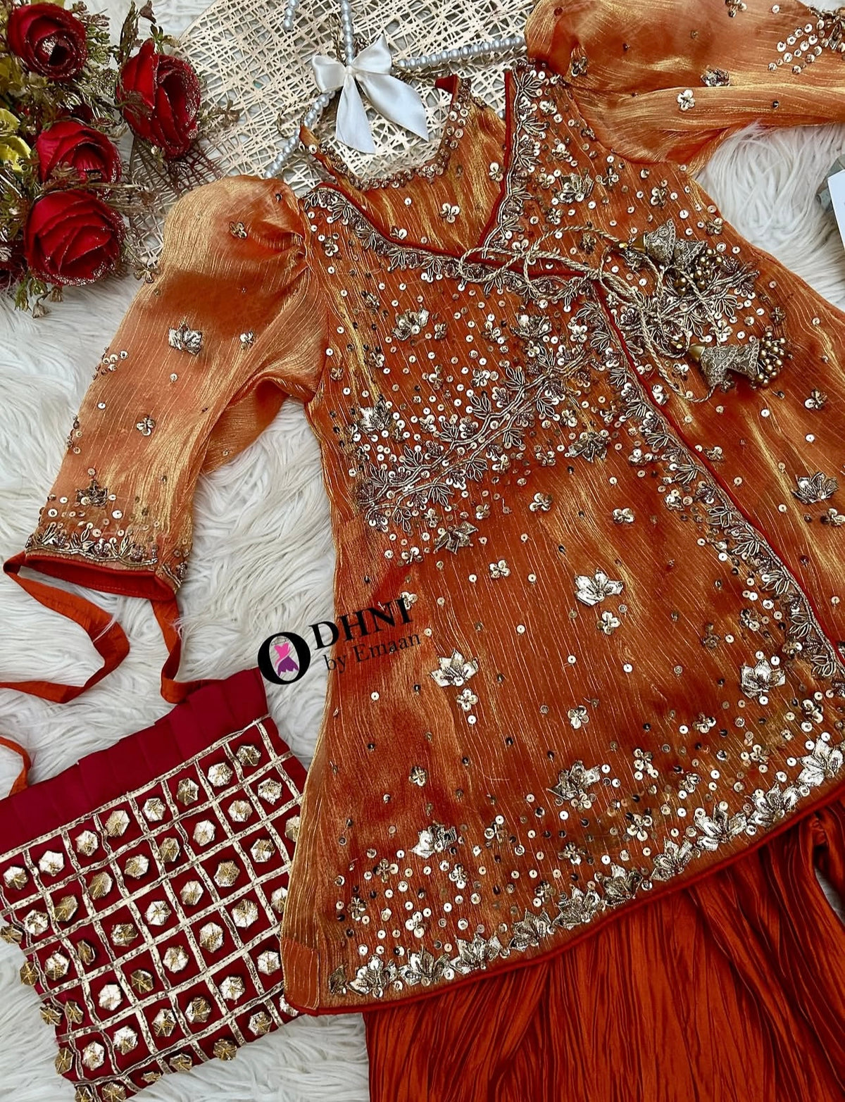 Anaviya pale orange 3pc