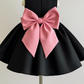 Midnight Blossom Bow Dress 🌸