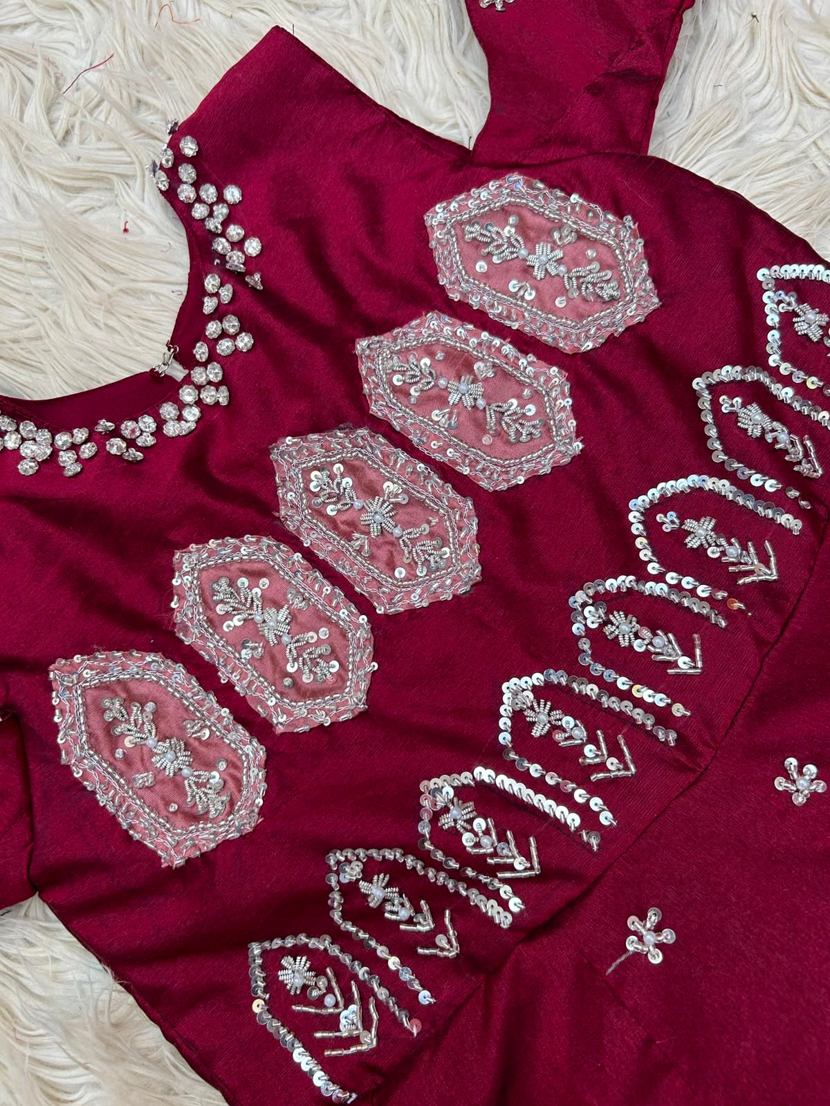 Haniya maroon 3pc